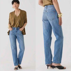 NWT J. Crew Petite 29P Mid Rise '90s Classic Straight Fit Jean in Pheasant Wash